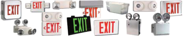 We sell a wide range of exit signs and lighting